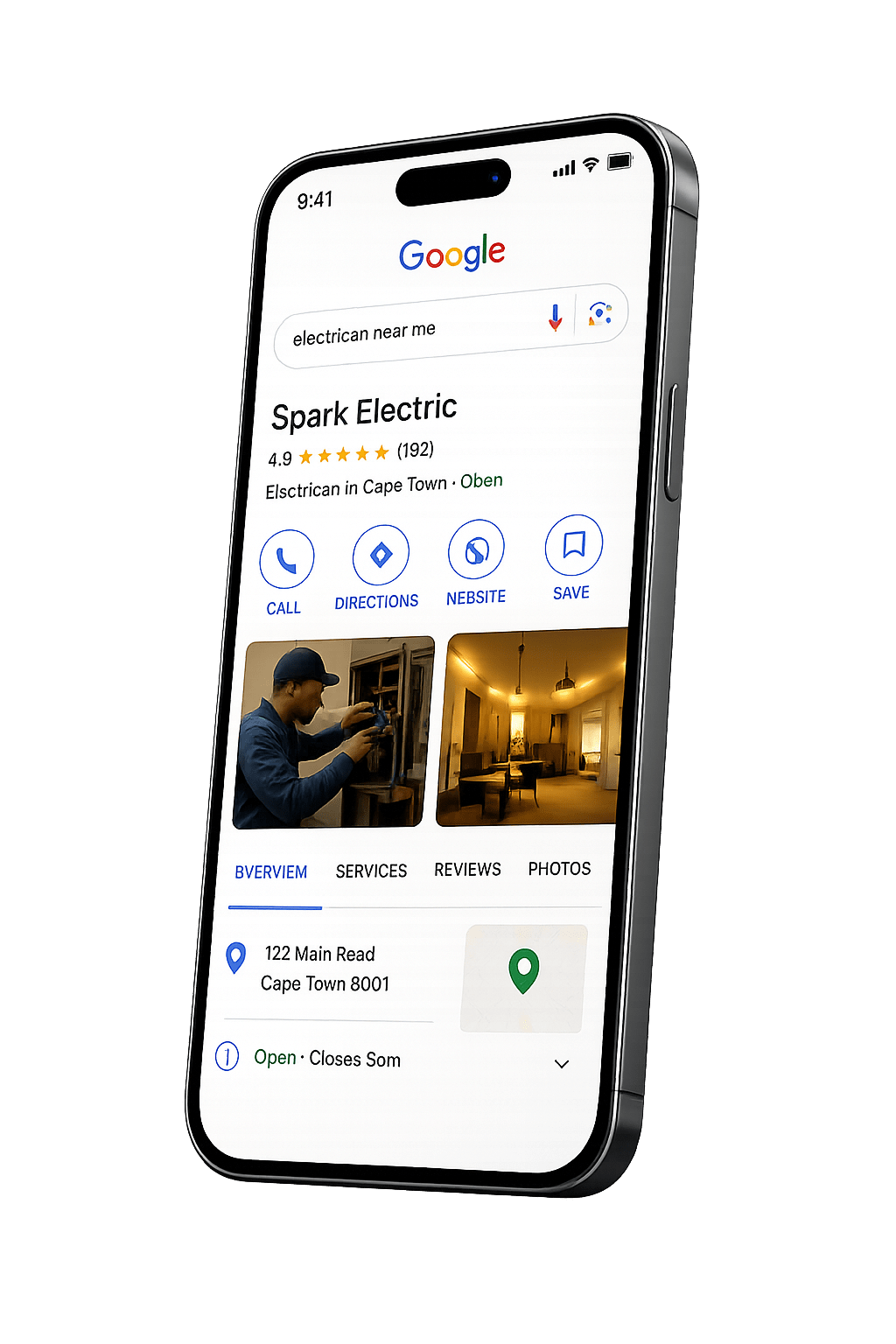 Google Business Profile optimisation search results on phone